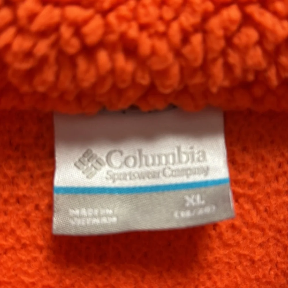 Columbia Rugged Ridge II Full Zip Sherpa Orange Fleece Jacket